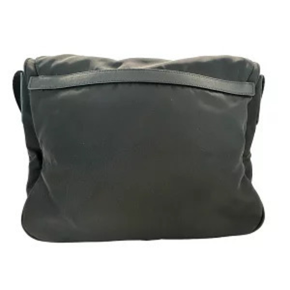 Prada messenger bag Black Tessuto enameled Crossbody Logo Black